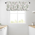 thumbnail image 4 of Sage Green Eucalyptus Leaves Floral Spring Curtain Valances for Windows Summer Wildflower Leaf Kitchen Window Curtains 54x18 Inch Short Rod Pocket Valance 1 Panel for Living Room Bathroom Decor, 4 of 6