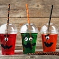 thumbnail image 5 of 100pcs Halloween Paper Straws Pumpkin Bat Spider Web Skeleton Pattern, 5 of 5