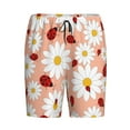thumbnail image 4 of Fotbe Daisy and Ladybug Pajama Shorts for Men, Men's Pajama Bottoms, Sleepwear,Short Pajama Pants-X-Large, 4 of 9