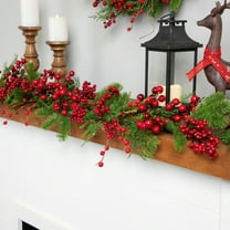 Cedar Pine and Berries Artificial Christmas Garland - 5' - Unlit