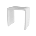 thumbnail image 3 of Dax  Solid Surface Acrylic Shower Stool, Matte White, 3 of 7