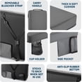 thumbnail image 4 of Portable Extra Thick Stadium Seat Cushion 21x15 Inch Waterproof Bleacher Cushion with Anti-Slip Bottom Carry Straps, 4 of 7