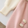 thumbnail image 5 of JSGEK Toddler Baby Girls Fall Outfits Long Sleeve Knitted Sweater Tops Pleated Cute Skirt Set Autumn Winter Clothes Set Pink 5-6 Years, 5 of 6