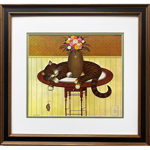 Charles Wysocki "Herkymer the Cat" New CUSTOM FRAMED Art Generic