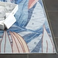 thumbnail image 5 of SAFAVIEH Malibu Daffodil Leaves Polyester Machine Washable Area Rug, Blue/Light Blue, 9' x 12', 5 of 12