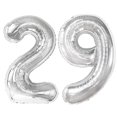 thumbnail image 1 of Globo digital Kelfuoya con 29 números plateados, lámina de mylar de 40 pulgadas, 1 of 8
