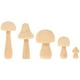 thumbnail image 1 of EeaseMX 5 piezas de decoración DIY con forma de hongo, juguetes de madera sin terminar, grafiti para niños, hongo, 1 of 7