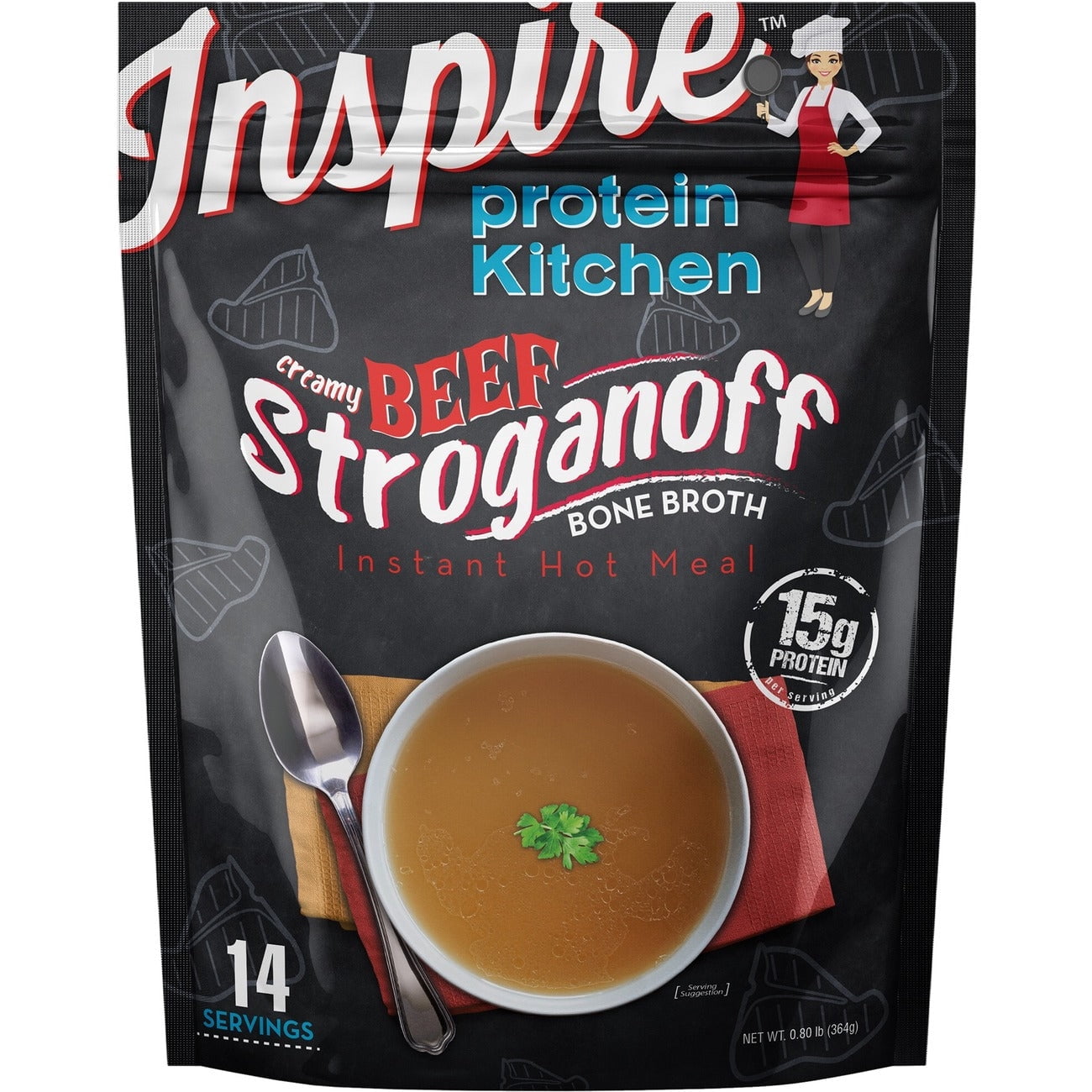Inspire Beef Stroganoff Bone Broth - 15g Protein by Bariatric Eating