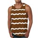 thumbnail image 2 of Tanques para Hombre para el Verano Solto Chaleco Raya Impresión Deporte Cuello Redondo Superior, 2 of 5