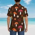 thumbnail image 6 of Goofa Woodland Mushroom Hawaiian Shirt for Men, Unisex Summer Beach Casual Short Sleeve Button Down Shirts,Aloha Tropical Floral print shirt-, 6 of 9