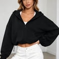 thumbnail image 2 of Zipper Hoodies For Women Cropped Trendy Soft Y2K Jackets Tops Womens Zip Up Hoodies Cropped Crewneck Sweatshirts Casual Jackets Y2K Clothes 2026 Fall Fashion, 2 of 4