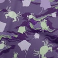 thumbnail image 1 of oneOone Silk Tabby Violet Fabric Sea Craft Projects Decor Fabric Printed By The Yard 42 Inch Wide, 1 of 4