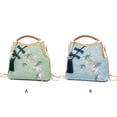 thumbnail image 4 of Qarigey Bolso de hombro con cadena para mujer, bolsos cruzados hechos a mano, bolsos con cierre de moda Vintage de otoño puro, portador Bolsas de mensajero y de hombro Azul, 4 of 6