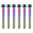 thumbnail image 1 of Wanyifa Titanium Ti M6 x 50 55 60 65mm Allen Hex Screw Socket Cap Tapered Bolt,M6X65mm,Rainbow,6 Pcs, 1 of 5