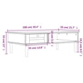 thumbnail image 4 of vidaXL Coffee Table SENJA Rattan Look Brown 100x55x33 cm Solid Wood, 4 of 5