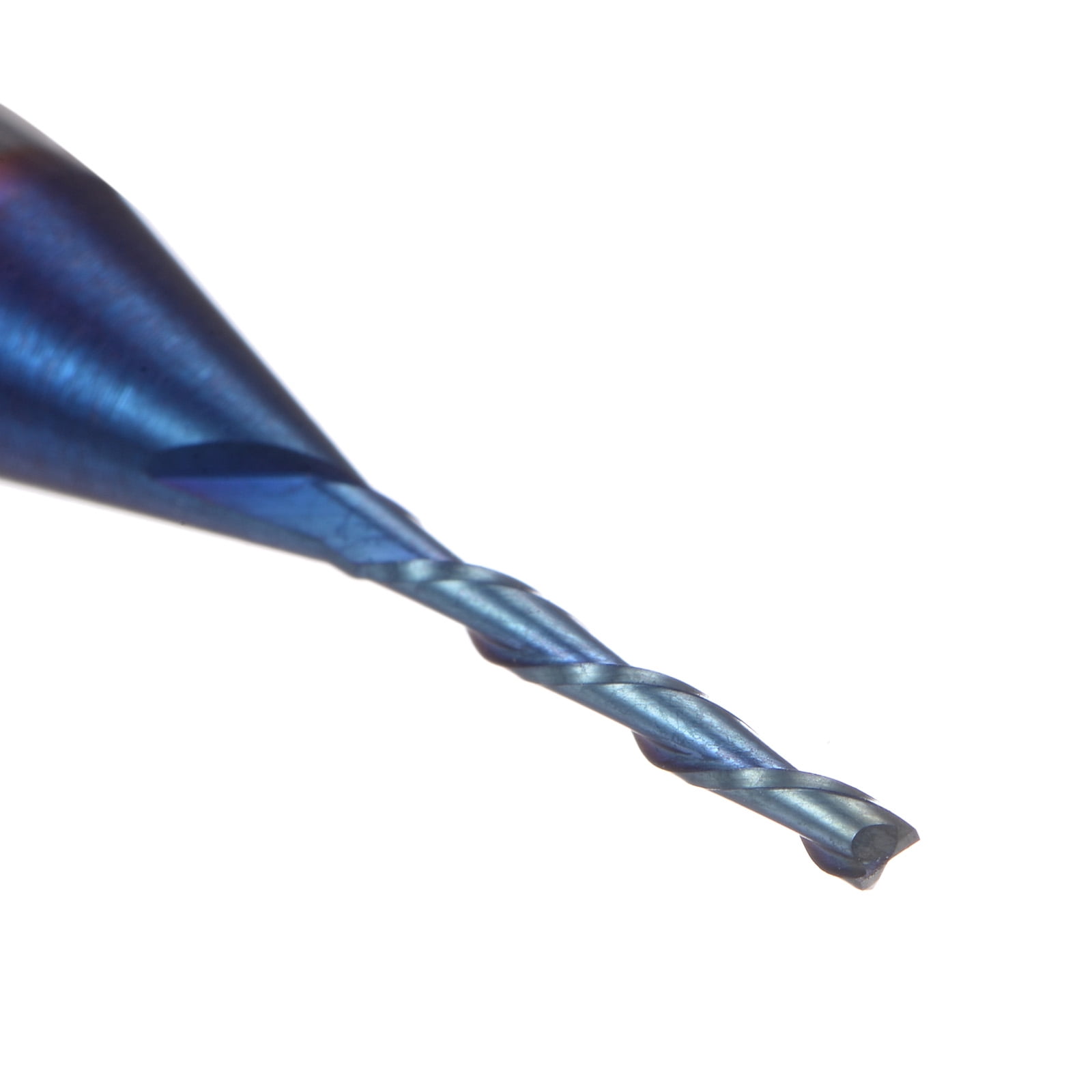 Uxcell Spiral Router Bit 1/16" Dia 1/4" Shank Up Cut 2 Flutes Blue Nano Coated CNC End Mill Milling Bits