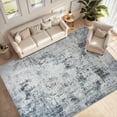 thumbnail image 3 of VUNATE 9'x12'Rugs for Living Room Washable Rugs Modern Abstract Area Rug Neutral Indoor Carpet Soft Rugs for Bedroom Office Dining Room Kitchen Laundry Room Accent Rug Modern Home Decor Blue, 3 of 6
