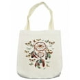 thumbnail image 1 of Feather Tote Bag, Dream Catcher with Butterflies and All Seeing Eye Watercolor Style, Cloth Linen Reusable Bag for Shopping Books Beach and More, 16.5" X 14", Cream, by Ambesonne, 1 of 2