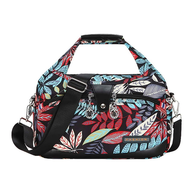 Uklsqma Fashion Large Capacity Nylon Handbag Tote Bag with Adjustable Non-Slip Shoulder Strap | Multifunctional Travel Purse Organizer with Zippered Pockets for Everyday Errands and Travel
