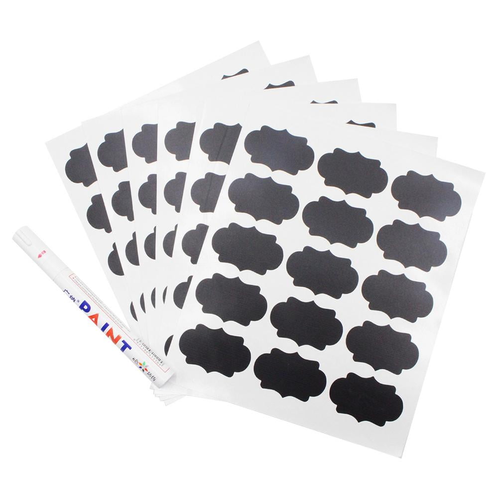 6PCS Glass Bottle Label Sticker Small Blackboard Label Decoration