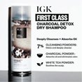 thumbnail image 3 of Champú seco IGK First Class Charcoal Detox Travel 60 ml x2, 3 of 8