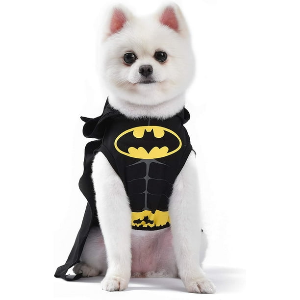 FFIY Batman Dog Costume, Black Soft and Comfortable Hooded