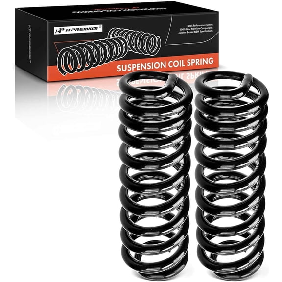 A-Premium 2Pcs Front Suspension Coil Spring Set Compatible with Ford F-150 1985-1996 F-250 1980-1999 F-350 1980-1996 E-100 E-150 Econoline Club Wagon Driver and Passenger Side