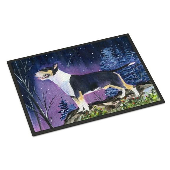 Carolines Treasures SS8344JMAT Bull Terrier Doormat 24x36 36"L x 24"W multicolor