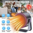 thumbnail image 4 of Small Portable Heater For Indoor Use Two Speed Adjustable Quiet Desk Heater Personal Heater For Bedroom & Bathroom, 4 of 8