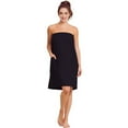 thumbnail image 3 of TowelSoft Women's Waffle Cotton Blend Body Wrap, Adjustable Closure (Black), One Size, 3 of 5