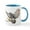 White/Blue Inside, variant on CafePress - Gray Hawk Mug - 11 oz Ceramic Mug - Novelty Coffee Tea Cup