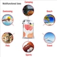 thumbnail image 6 of YFYANG Adult Microfiber Portable Travel Towel, Raspberries Leaf Watercolor Quick Dry Towel with Hiking Buckle PVC Pouch, 16" x 31.5", 6 of 6