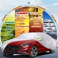 thumbnail image 2 of Fundas de Coche para automóviles,Impermeables para Todo Clima,Funda de cocheuniversal,SUV,Sedan,Resistente a los Rayos UV y a los arañazos,Resistente al Polvo y la Lluvia. (SUV4,85-4,95 m), 2 of 6
