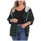 thumbnail image 1 of Pntutb Mujer Sudadera con capucha Camisa de franela a cuadros Tallas grandes Chaqueta de manga larga Sudadera Blusa Liquidación Pntutb Pntutb-7994, 1 of 7