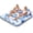 2-in-1 Pool Lounger Floats, variant on 2-Person Inflatable Pool Floats Adults, 2-in-1 Floating Lounger with UPF 50+ Canopy, Backrest, Cup Holders & Cooler, Heavy Duty Rip Resistant PVC, 2 Air Chambers 330lbs for Pool Beach River Lake