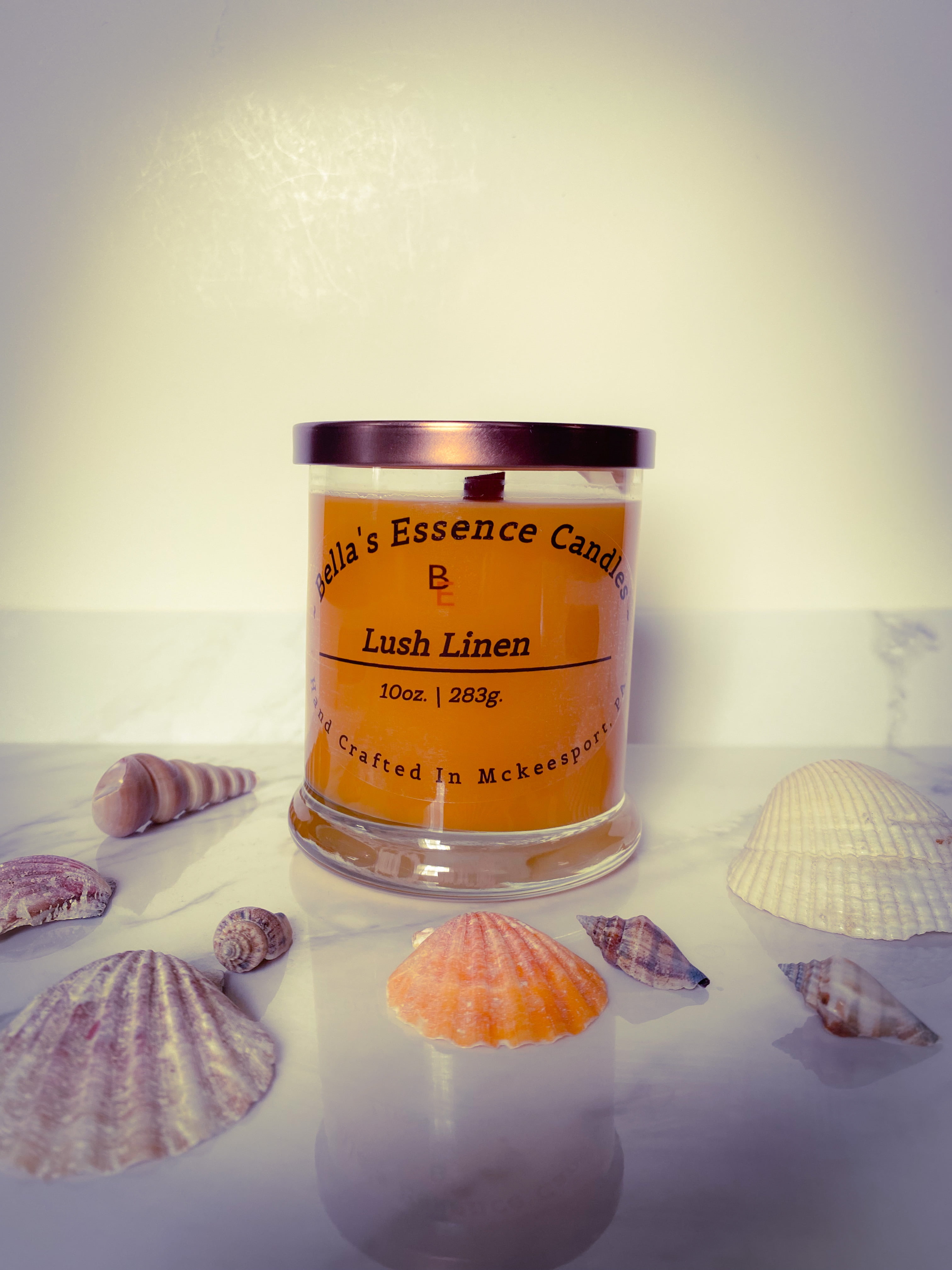 Lush Linen Wood Wicked Scented Candle Bella's Essence Candles