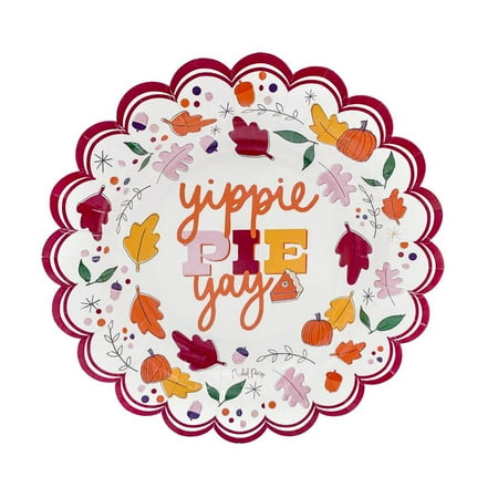 Packed Party "Yippee Pie Yay" 8" Dessert Plate, 10 Ct.