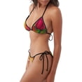 thumbnail image 5 of Zufioo Rose Psychedelic for Women's Bikini Set,High Elastic Swimsuit and Swim Trunks Two-piece Set-Removable Chest Pad,Strap Style,Pool and Beach Swimwear-Medium, 5 of 7