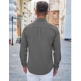 thumbnail image 3 of COOFANDY Mens Long Sleeve Button Down Shirts Wrinkle Free Shirts Silm Fit Fall Shirts Pocket, 3 of 6