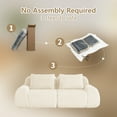 thumbnail image 4 of ZenNook 114" Modern Modular Sectional Sofa for Living Room, Oversized 3 Seater Boneless Couch with Deep Seat, Flannelette Fabric Cloud Couch Sectional, No Assembly Compressed Sofas para Sala, 4 of 8