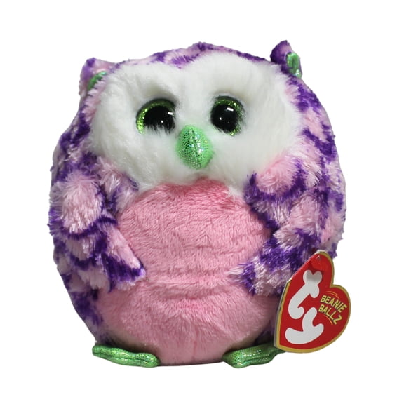 TY Beanie Ballz - OZZY the Purple Owl (Regular Size - 5 inch)