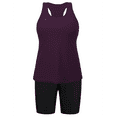 thumbnail image 4 of Firpearl 2 Piece Tankini Swimsuits for Women Racerback Tank Tops with Swim Capris Athletic Bathing Suit Swimwear, 4 of 7