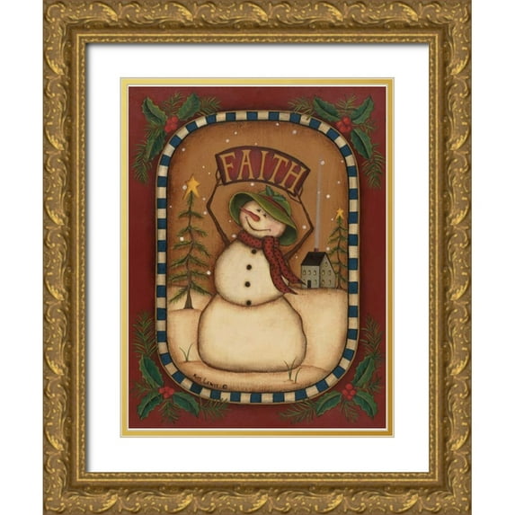 Lewis, Kim 12x14 Gold Ornate Wood Framed with Double Matting Museum Art Print Titled - Faith Snowman