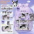 thumbnail image 5 of YAHAFEPY Kawaii backpack with 18PCs accessories anime cartoon anti-theft travel aesthetic new semester gifts bag with cute pins…, 5 of 5