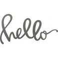 thumbnail image 2 of Primitives Hello Cutout Metal Sign (Nickel), 2 of 2