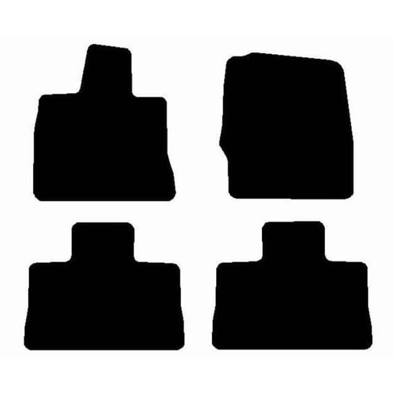 Carpet Floor Mats, Custom Fit, Black, 4-Piece Set, Fits 2020-2025 Lincoln Aviator, Made in USA