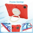 thumbnail image 5 of Case for Apple iPad Pro 11 5th 4th 3rd 2nd 1st Gen/ iPad Air 11 2024 M2/Air 4 5, Soft Silicone Drop Protection Rotating Kickstand with Shoulder Strap Pencil Holder Kids Friendly Lightweight, Red, 5 of 6