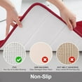 thumbnail image 4 of SUSUZI 47" x 16" Bathroom Rugs Absorbent Soft Memory Foam Mat Comfort Non-Slip Rubber Back Solid Soft Indoor Runner Floor Long Rug, Red, 4 of 10