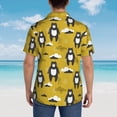 thumbnail image 6 of Xecao Cartoon Bear Yellow print Hawaiian shirt - a stylish short-sleeve button-down for men, perfect for casual beach and tropical outings., 6 of 9