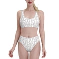 thumbnail image 2 of Picia Cute Rabbit Women's High Waisted Bikini Scoop Neck Swimsuit Two Pieces Bathing Suit-, 2 of 8